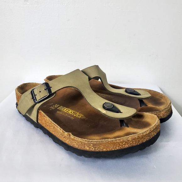 Birkenstock Shoes - Birkenstock Gizeh Green Sandal